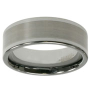Flat Satin 8mm Tungsten Carbide Band