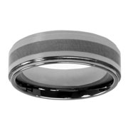 Raised Tungsten Carbide Designer Band