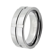 Polished Tungsten Carbide Grooved Ring