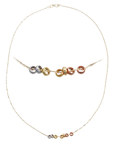 Singapore Tri Color Slide Necklace
