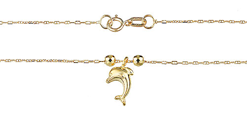 Mariner Link Dolphin Charm Necklace