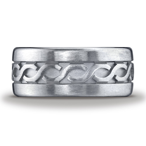 Argentium Silver 10mm Comfort-Fit Celtic Knot Design Band