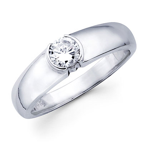 White Gold Solitaire Brilliant Cut Diamond Ring 0.20 - 1.50 ct