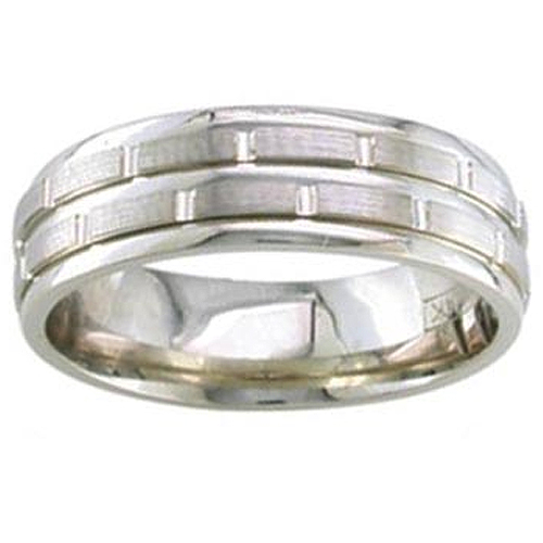 6.5mm 14k White Gold Band
