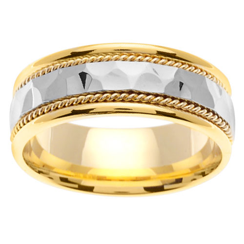 7mm 14k Two Tone Handmade Band