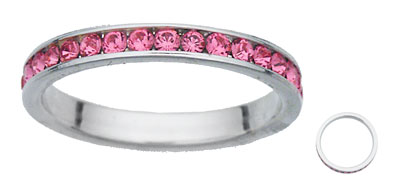 Silver CZ Birthstone October Ring