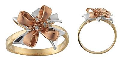 Tri-Color Ribbon Ring