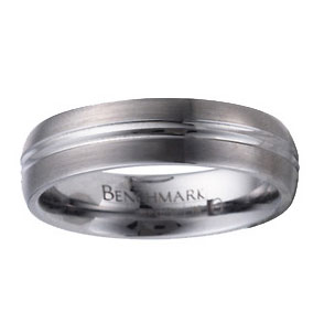 6mm Tungsten Designer Comfort Fit Benchmark Wedding Band
