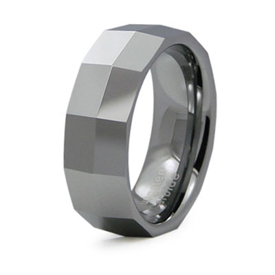 Facet Edge Designer Tungsten Band