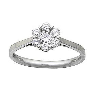 Diamond Flower Ring