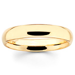 4mm Yellow Gold Comfort Fit Wedding Band