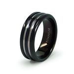 Black Titanium Rings for Men