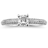 14K White Gold Asscher Cut Diamond Engagement Ring thumb 1
