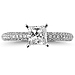 14K White Gold Princess Cut Diamond  Engagement Ring thumb 1