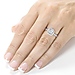14K White Gold Halo Princess-Cut Diamond Engagement Ring 1.4ctw thumb 4