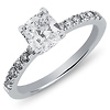 14K White Gold Diamond Engagement Ring (1.25 ctw) thumb 0