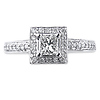 14K White Gold Halo Princess Cut Engagement Ring 1 ctw thumb 2