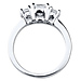 14K White Gold 3 Stone Princess Cut Engagement Ring thumb 3