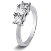 14K White Gold 3 Stone Princess Cut Engagement Ring thumb 2