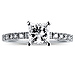 14K Princess Cut Nouveau Diamond Engagement Ring thumb 2