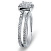 14K Pave Radiant Cut Diamond Engagement Ring thumb 1