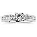 14K White Gold Princess Cut Three Stone Engagement Ring thumb 2