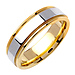 6.5mm 14k Two Tone Gold Band thumb 1