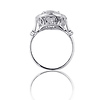 Vintage-Style Halo Round Cut CZ Engagement Ring in Sterling Silver 3.0ctw thumb 1