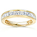 14K Yellow Gold 1 CTW Princess Diamond Channel Set Wedding Band thumb 0