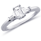 Emerald Cut Diamond Engagement Rings