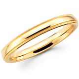 18K Gold Mens Wedding Bands