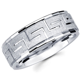 Carved Mens Wedding Bands