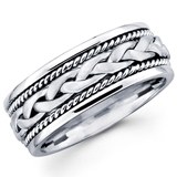 Braided Mens Wedding Bands