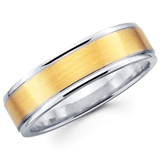 Two Tone Mens Wedding Bands