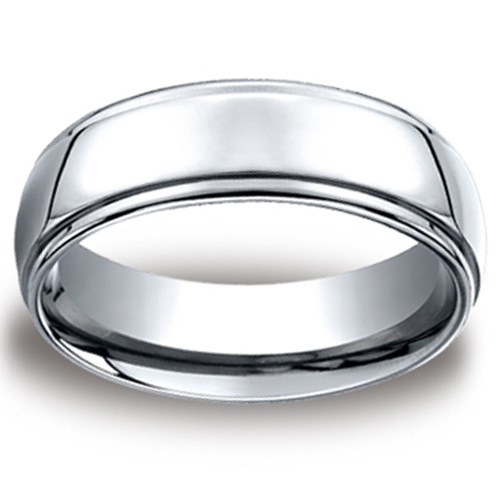 Cobaltchrome 7mm Comfort-Fit High Polished Design Ring