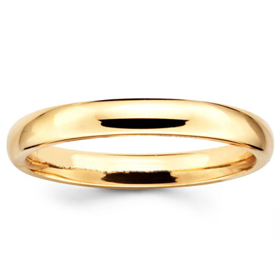 3mm Benchmark Yellow Gold Comfort Fit Wedding Band