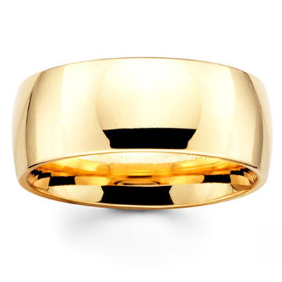 10mm Benchmark 14k Yellow Gold Comfort Fit Wedding Band