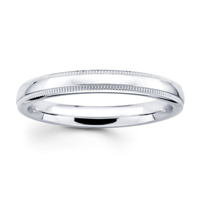 3mm Benchmark Comfort Fit Milgrain Wedding Band