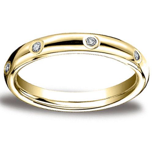 Benchmark 3mm 14K Yellow Gold Comfort Fit Diamond Eternity Ring