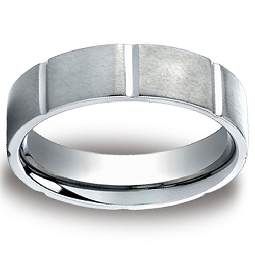 Bar Cut 6mm Benchmark Titanium Wedding Ring