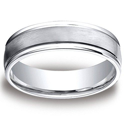 Cobaltchrome 6mm Comfort-Fit Satin-Finished Round Edge Design Ring