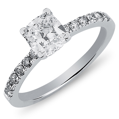 14K White Gold Diamond Engagement Ring (1.25 ctw)
