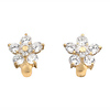 Flower CZ Huggy Earrings