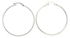 14k White Gold 2mm Hoops Earrings 48mm