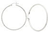 14k White Gold 2mm Hoops Earrings 42mm