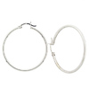 14k White Gold 2mm Hoops Earrings 35mm