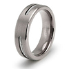 Titanium Cable Inlay 6.5mm Wedding Ring