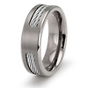 7mm Double Cable Inlay Titanium Wedding Band
