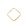 14k Yellow Gold Square Hoop Earrings 22mm
