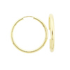 14k Yellow Gold 1mm Hoops Earrings 24mm